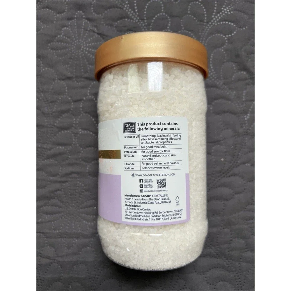 Dead Sea Collection Reviving and Calming Bath Salts Lavender 34.2 Oz Wellness